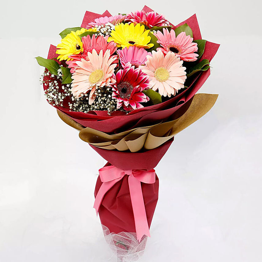 8 Gerbera Flowers Bouquet