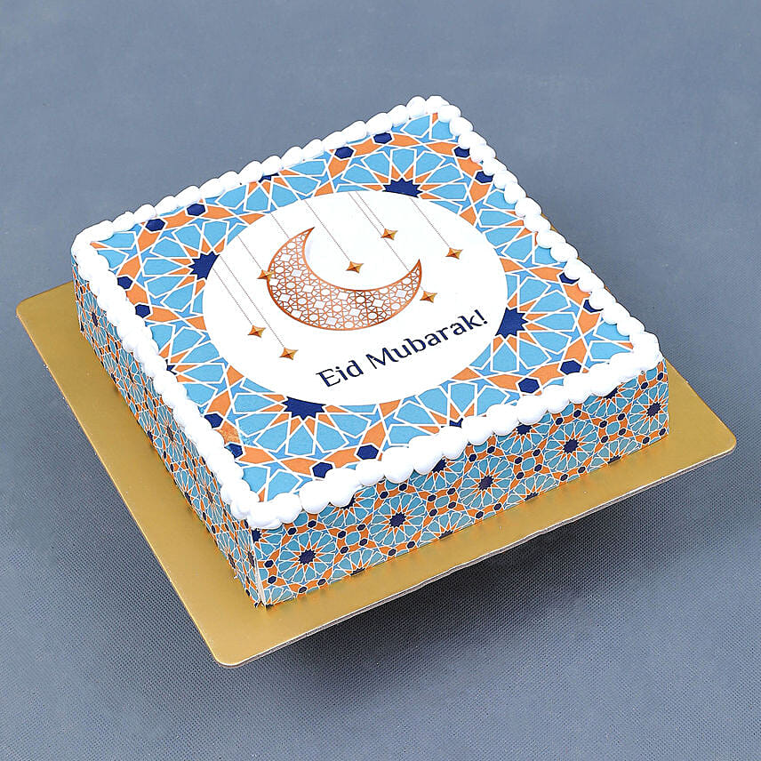 Eid Mubarak 8 Portion Print Cake: Eid Gifts