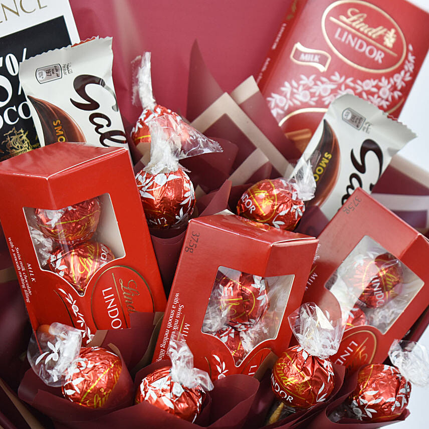 Online Lindt Chocolate Bouquet Gift Delivery in UAE FNP
