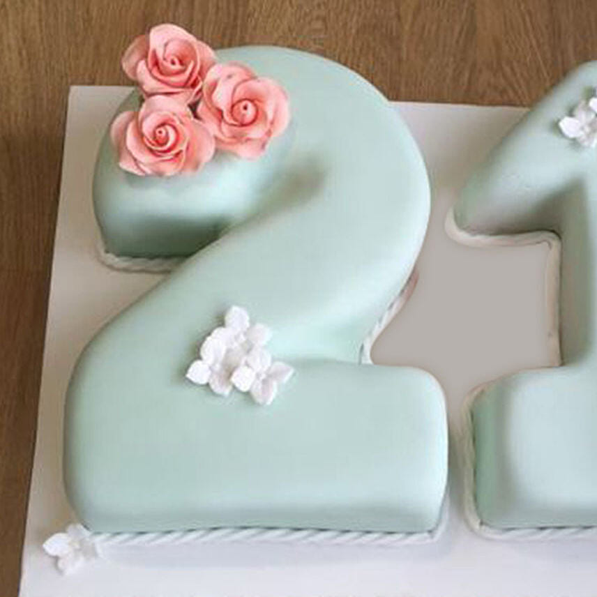 Online Number 21 Designer Vanilla Cake Gift Delivery in UAE - FNP