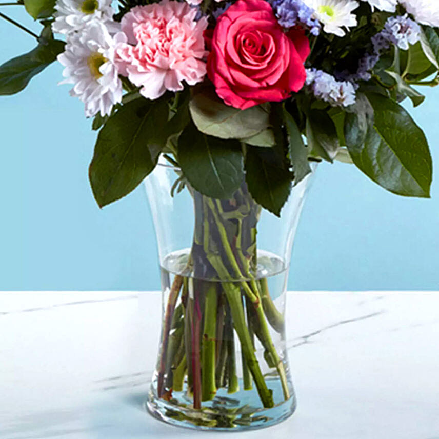 Online Pink And White Flower Vase Gift Delivery in Lebanon FNP