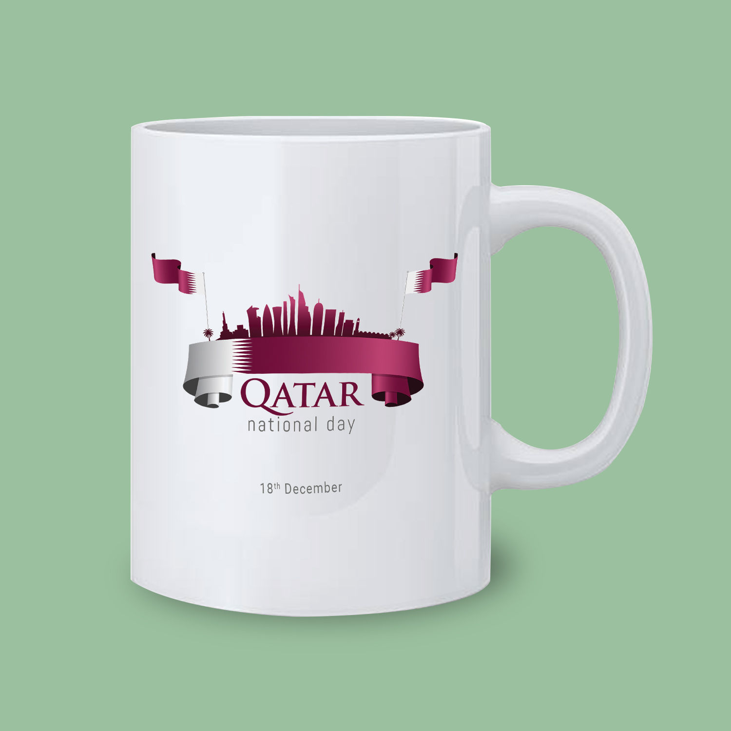 Online Qatar National Day Mug Gift Delivery in Qatar FNP