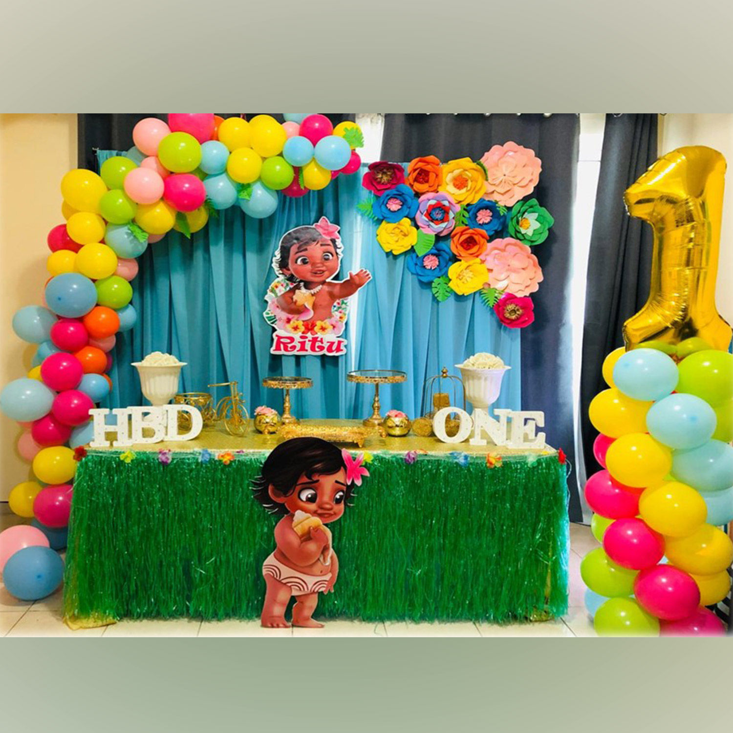 Online Baby Moana Theme Birthday Decor Gift Delivery In UAE - FNP