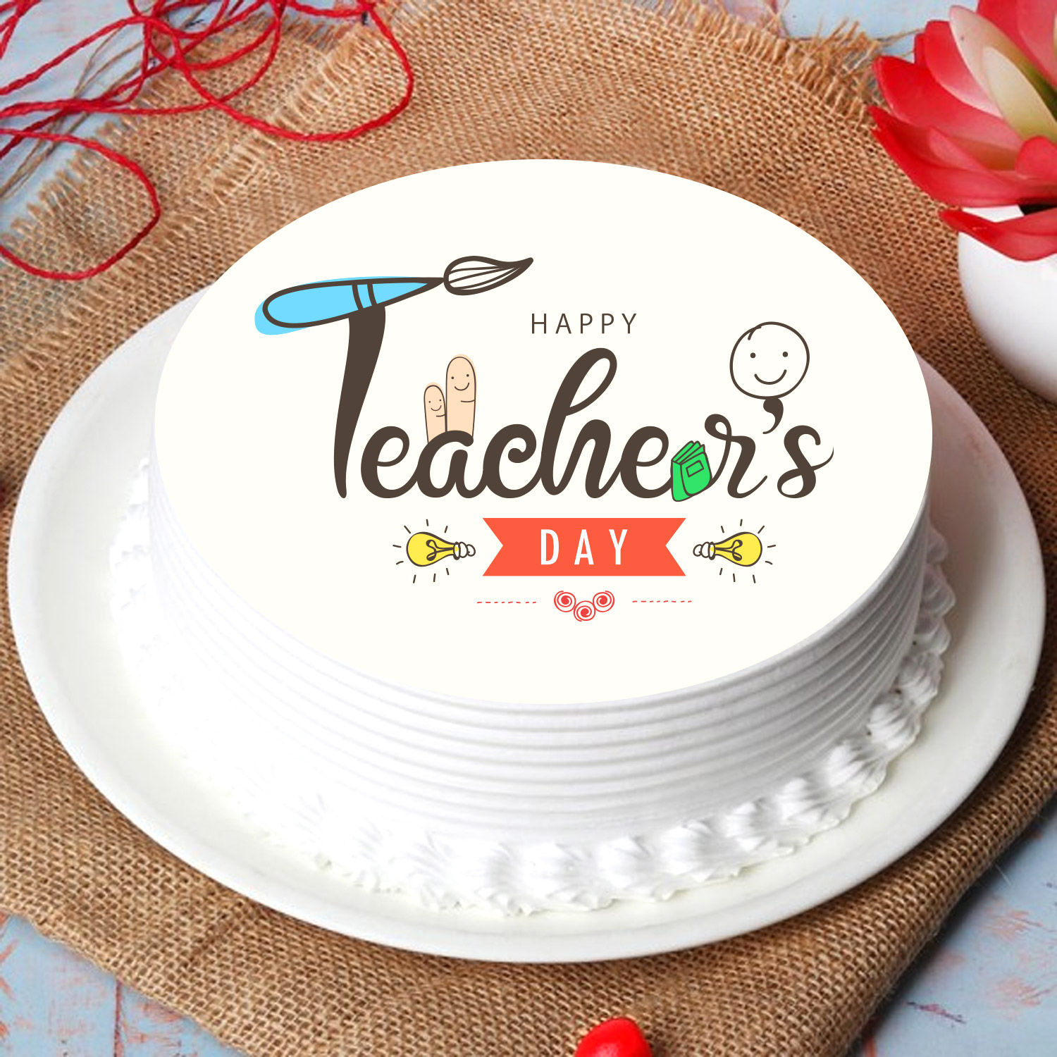 Online Happy Teachers Day Cake Gift Delivery in UAE - FNP